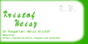 kristof weisz business card